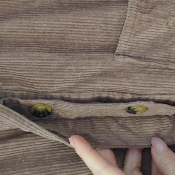 ASOS (Collusion) brown mini corduroy shirt dress - Picture 6 of 12